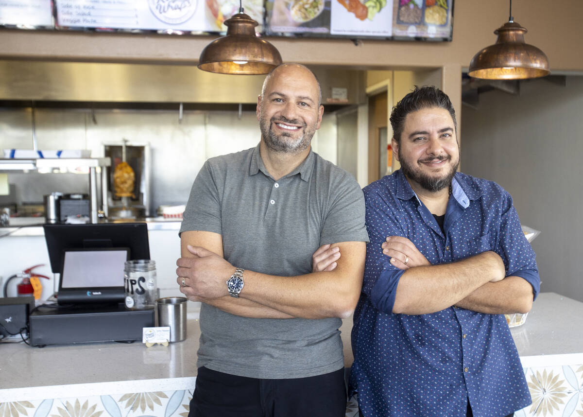 Brothers and co-owners John, left, and Jerry Nassar, at Royal Wraps, Friday, Oct. 11, 2024, in ...