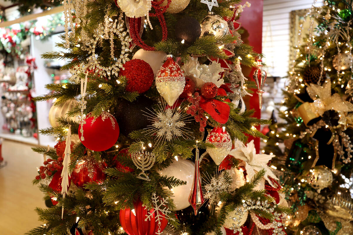 Christmas decorations are set up for sale at Ralph Jones Display at 2576 E. Charleston Blvd. in ...