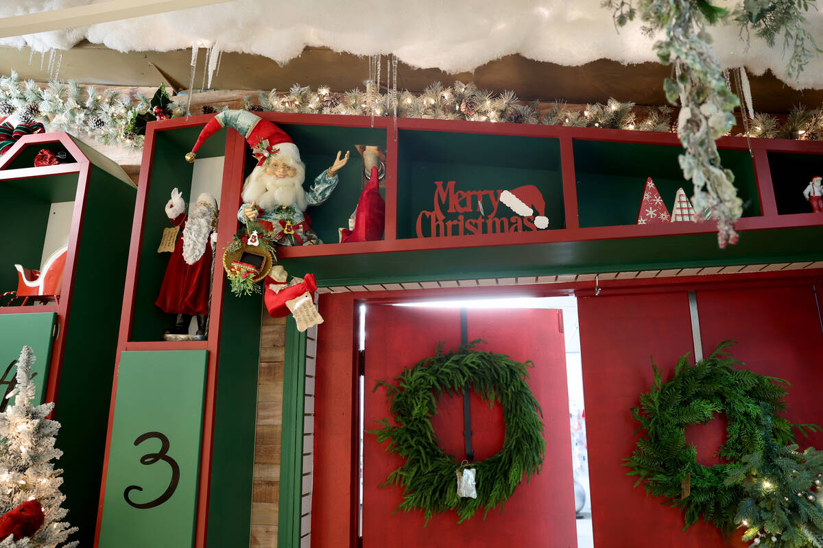 Christmas decorations are set up for sale at Ralph Jones Display at 2576 E. Charleston Blvd. in ...