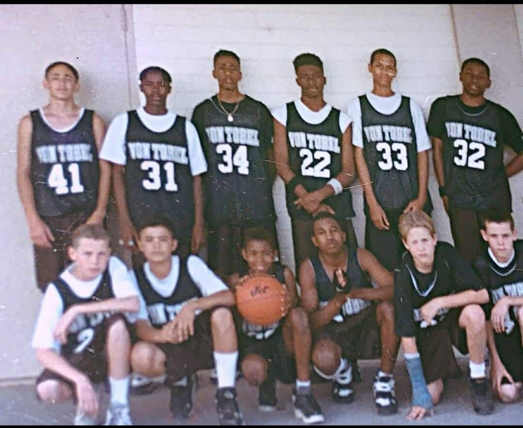 Abdul Adem (31) played basketball at Von Tobel Middle School. (Courtesy Calvin Redden)