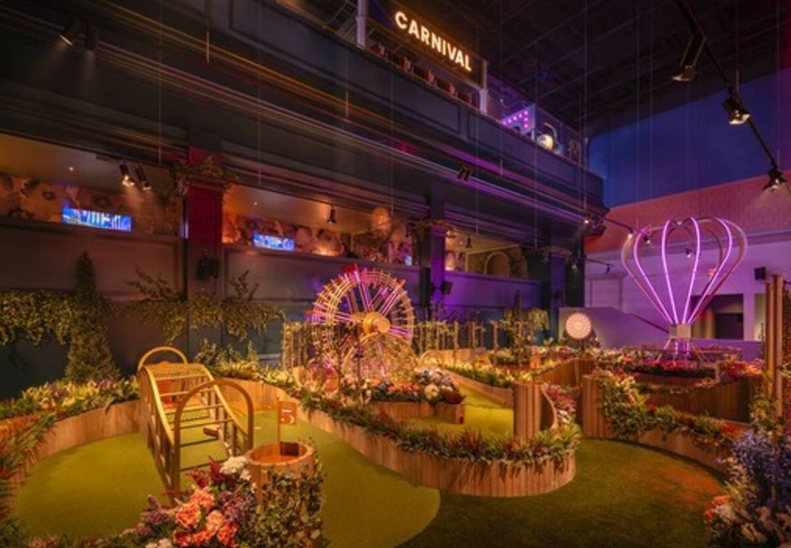 Swingers Crazy Golf Club at Mandalay Bay is scheduled to open Nov. 8, 2024. (Courtesy Paul Winc ...