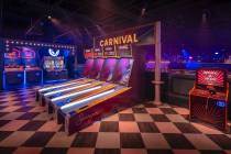 The carnival area at Swingers Crazy Golf Club at Mandalay Bay, which is scheduled to open Nov. ...