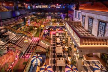 The interior of Swingers Crazy Golf Club at Mandalay Bay, which is scheduled to open Nov. 8, 20 ...