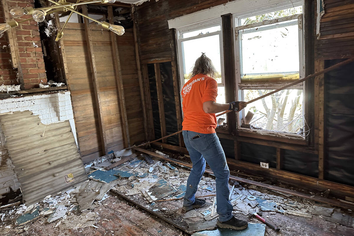 Photos provided by Steven Pieri show the damage from Hurricane Helene and his volunteer work wi ...