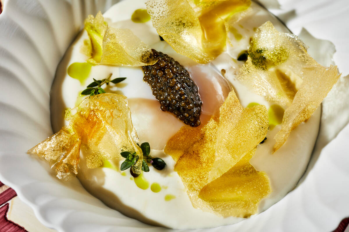 The Hen & Egg Caviar special for Thanksgiving 2024 from Bazaar Mar in The Shops at Crystals on ...