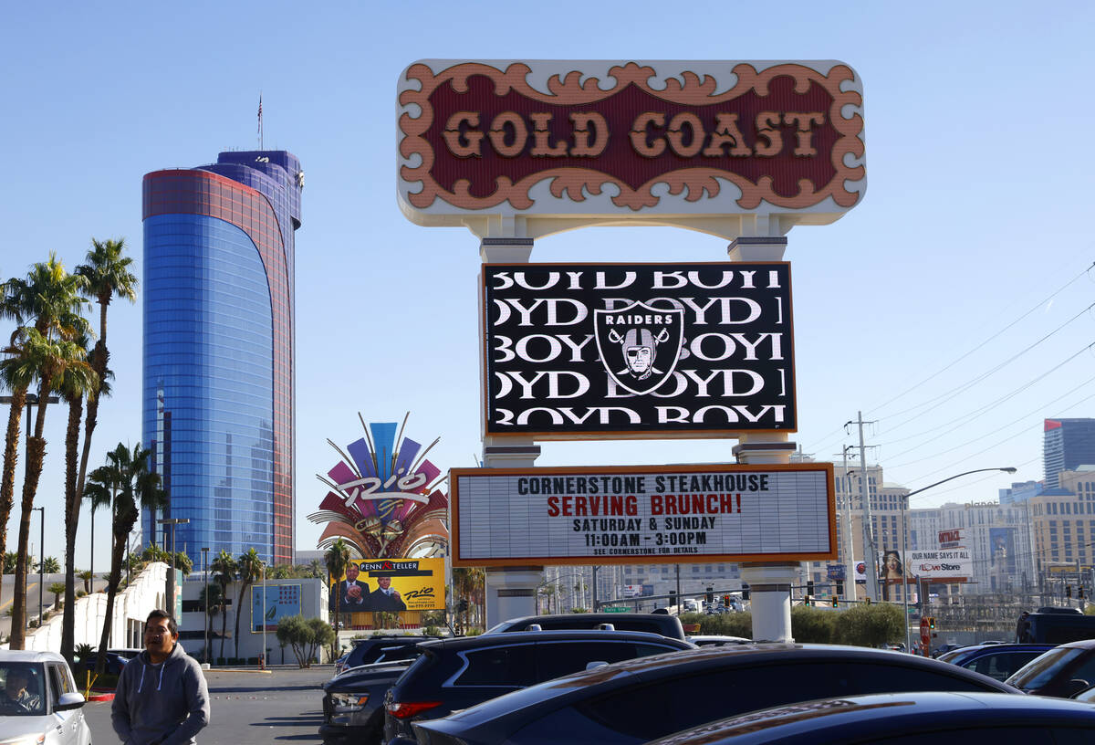 Gold Coast hotel-casino is seen, on Friday, Nov. 1, 2024, in Las Vegas. (Bizuayehu Tesfaye/Las ...