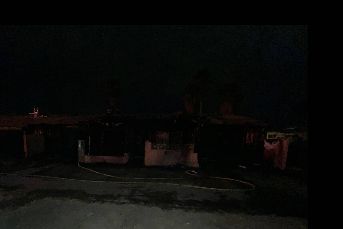 The Clark County Fire Department responded to a house fire at 9457 South Las Vegas Blvd. on Sat ...