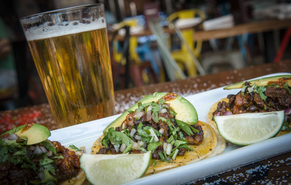 Carne asada tacos from Cabo Wabo Cantina, which is offering a deal for military veterans and ac ...