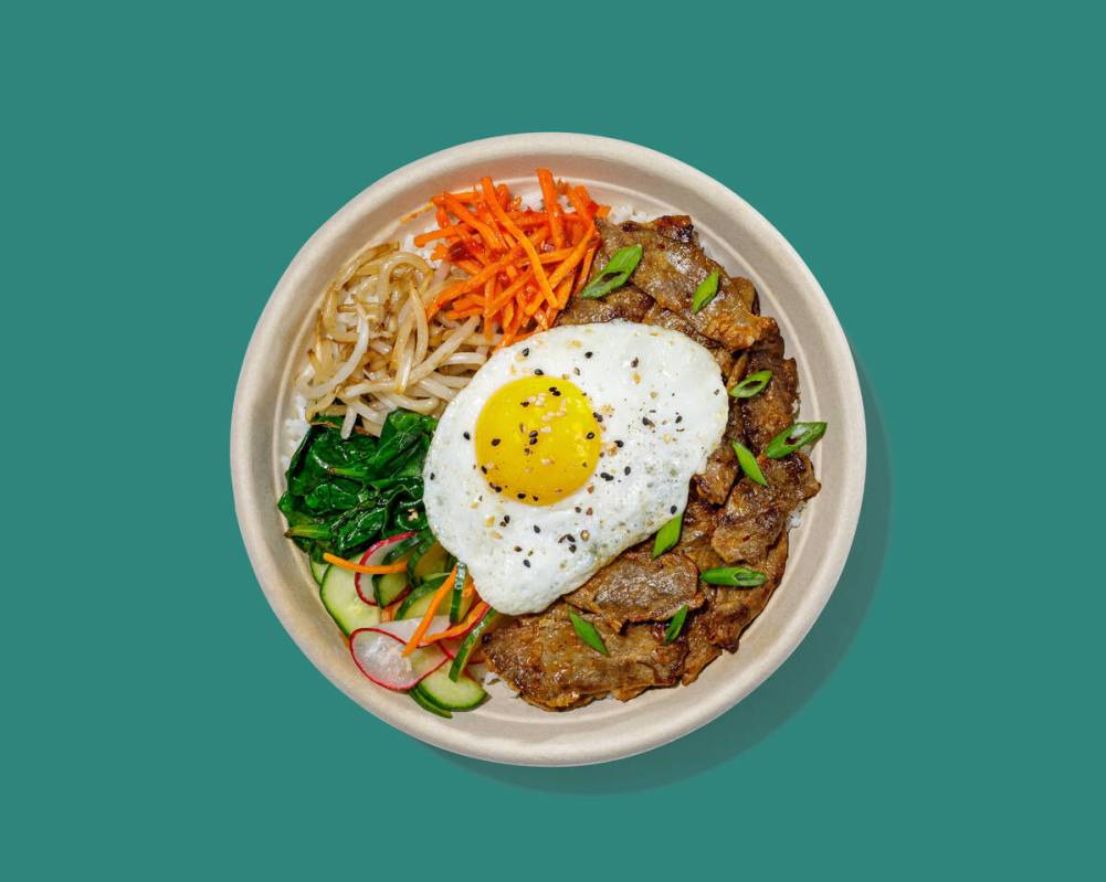 Bibimbap from Lazy Dog Restaurant & Bar, which is offering a deal for military veterans and act ...