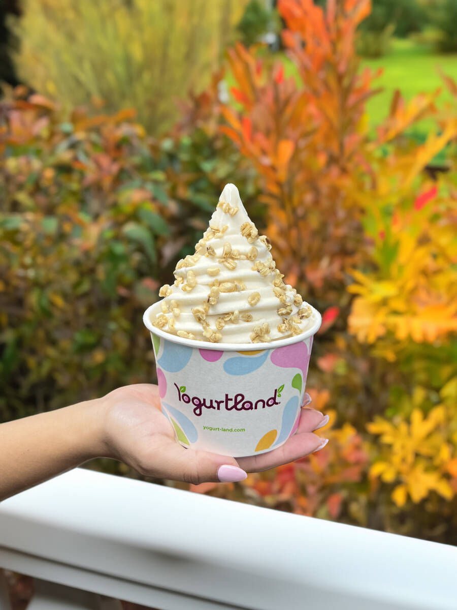 A plant-based brown sugar vanilla yogurt from Yogurtland, which is offering a deal for military ...