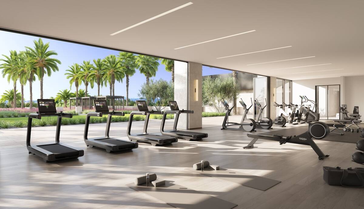 The gym. (Four Season Private Residences Las Vegas)