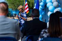 North Las Vegas Mayor Pamela Goynes-Brown speaks at the Silver State Education Foundation's off ...