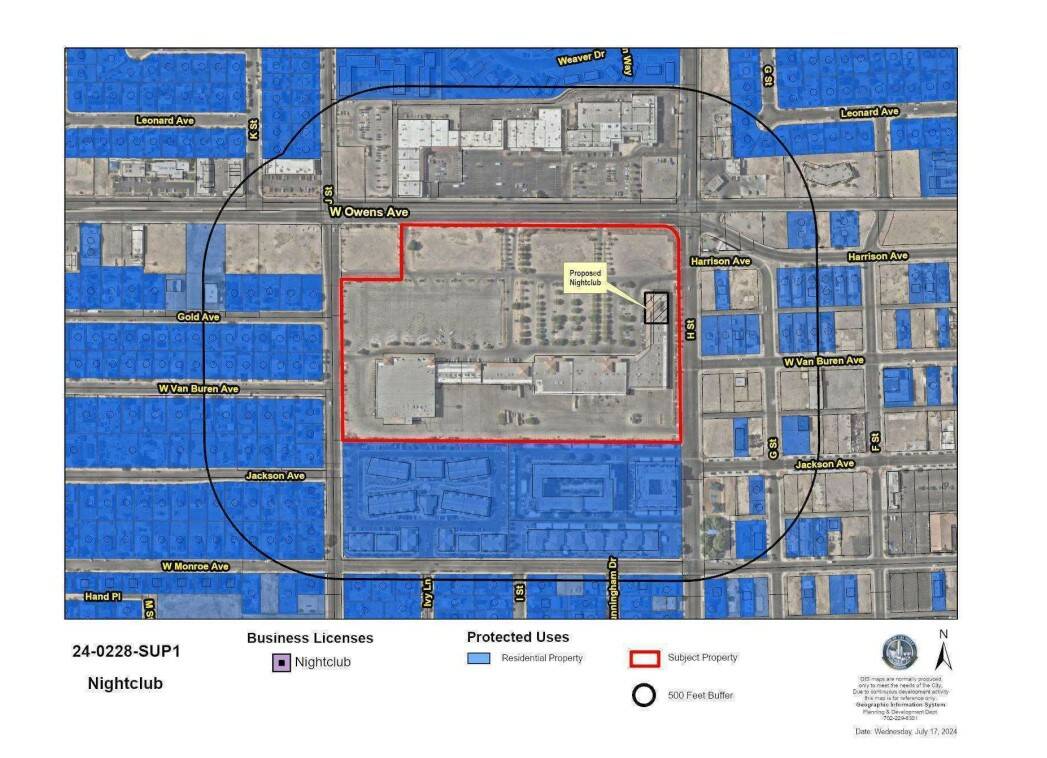 The location of the approved Mamalona Night Club at 921 W. Owens Ave., Suite 110. (Submitted)