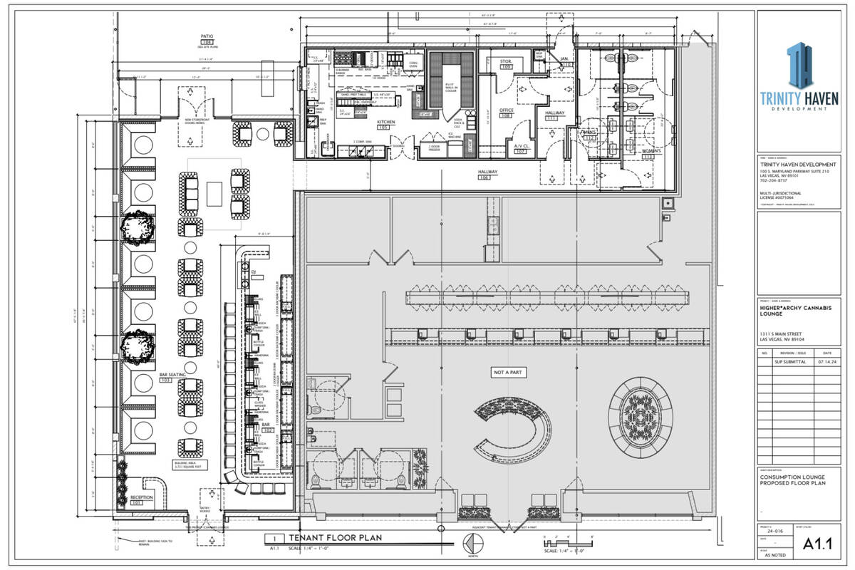 An interior rendering of the proposed cannabis consumption lounge. Thrive will not serve as the ...