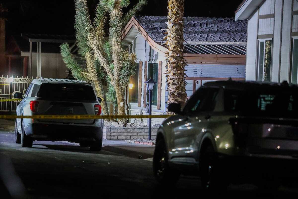 Metropolitan police investigate a suspicious death in the 5500 block of Tres Piedras Road on No ...