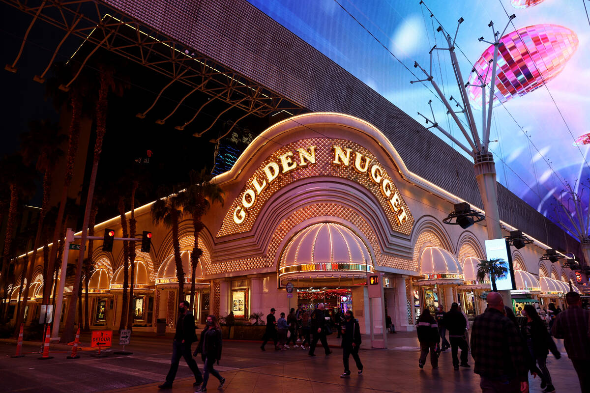 Golden Nugget in downtown Las Vegas on Monday, Feb. 1, 2021. (K.M. Cannon/Las Vegas Review-Jour ...