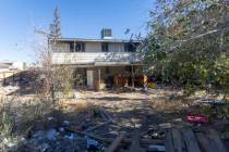 The backyard of a home on the 200 block of Catalini Street that suffered a fatal fire the night ...