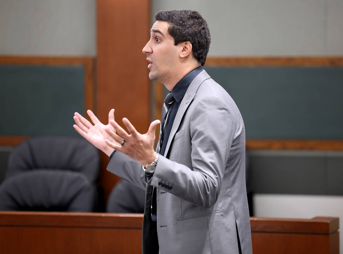 Daniel Martinez, attorney for Freddie Wright III, argues in court during sentencing for his cli ...