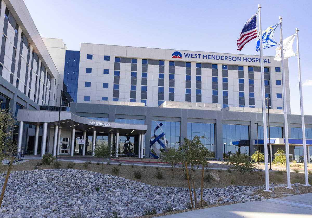 The new West Henderson Hospital is seen, on Friday, Nov. 15, 2024, in Henderson. (Bizuayehu Tes ...