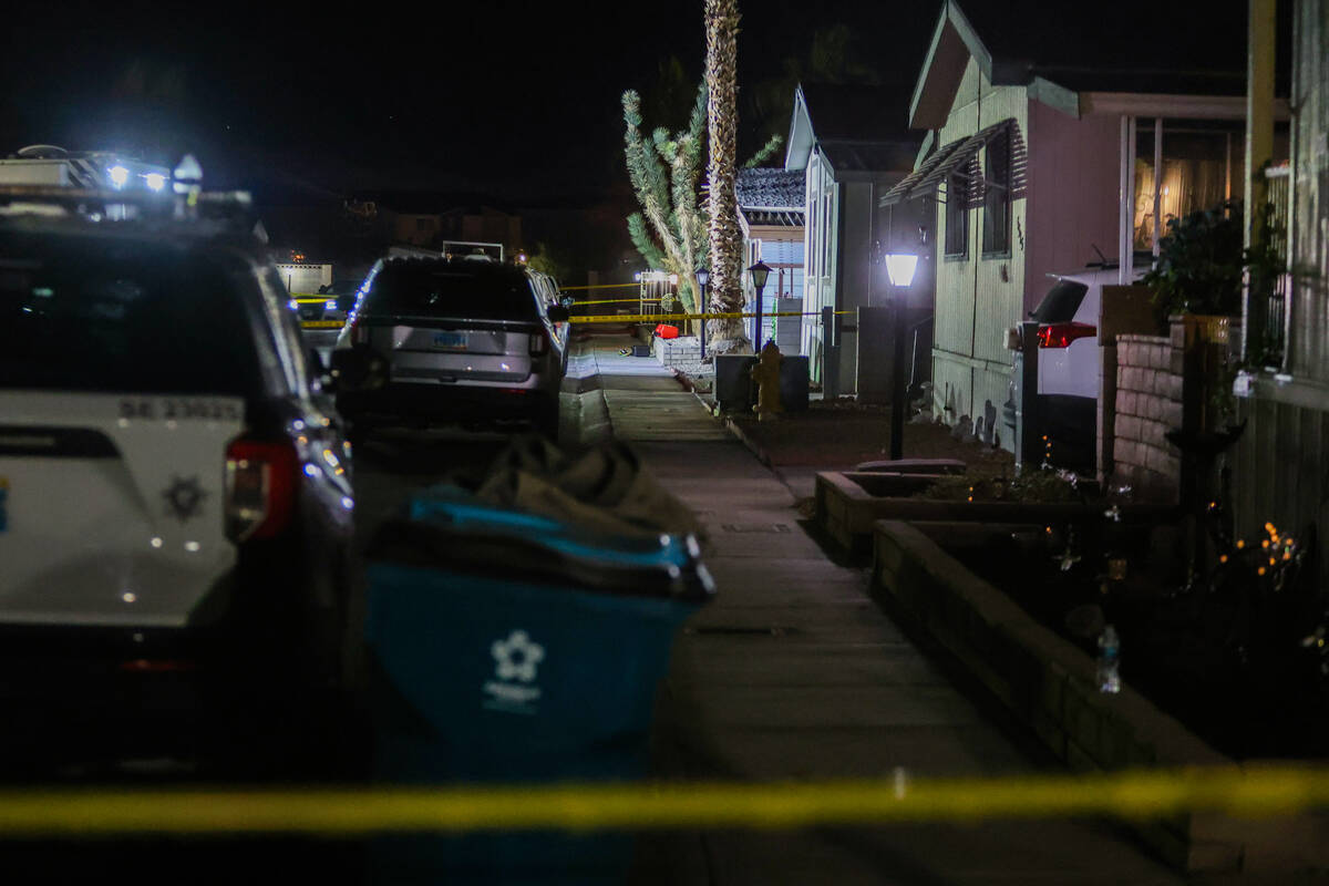 Metropolitan police investigate a suspicious death in the 5500 block of Tres Piedras Road on No ...