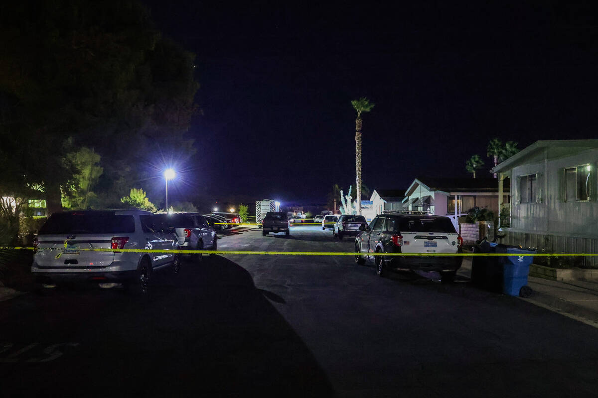 Metropolitan police investigate a suspicious death in the 5500 block of Tres Piedras Road on No ...