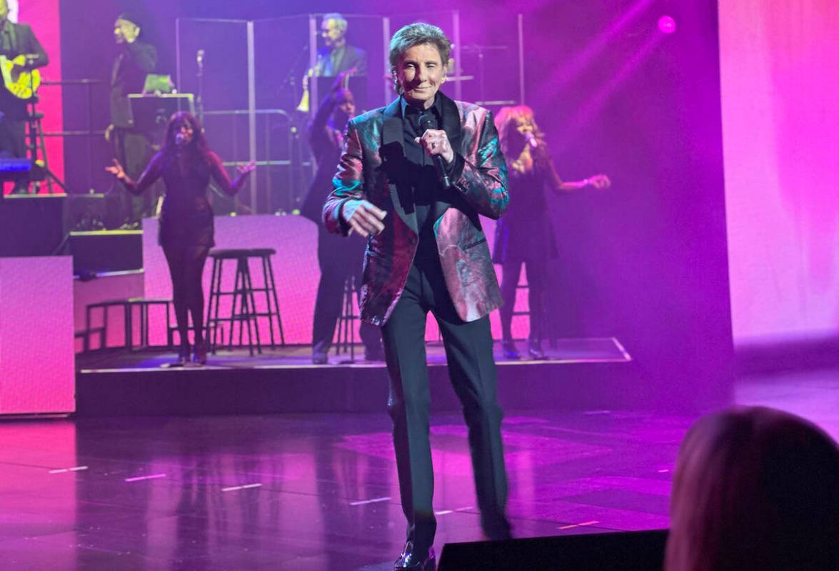 Barry Manilow performs at International Theater at Westgate Las Vegas on Thursday, Sept. 21, 20 ...