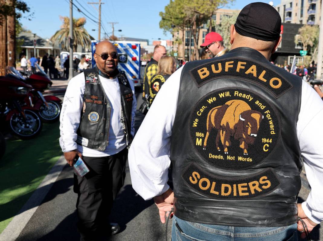 Buffalo Soldiers Motorcycle Club Las Vegas Post members Lou “Night Stalker” Cabal ...