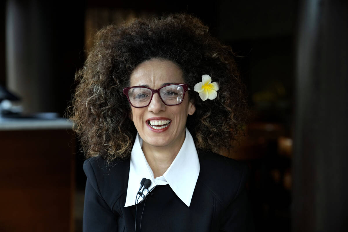 Masih Alinejad, 48, a prominent Iranian American human rights activist attends an interview wit ...