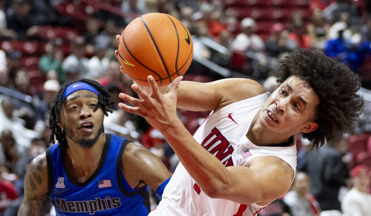 UNLV forward Jalen Hill (1) mishandles the ball during the college basketball game against the ...