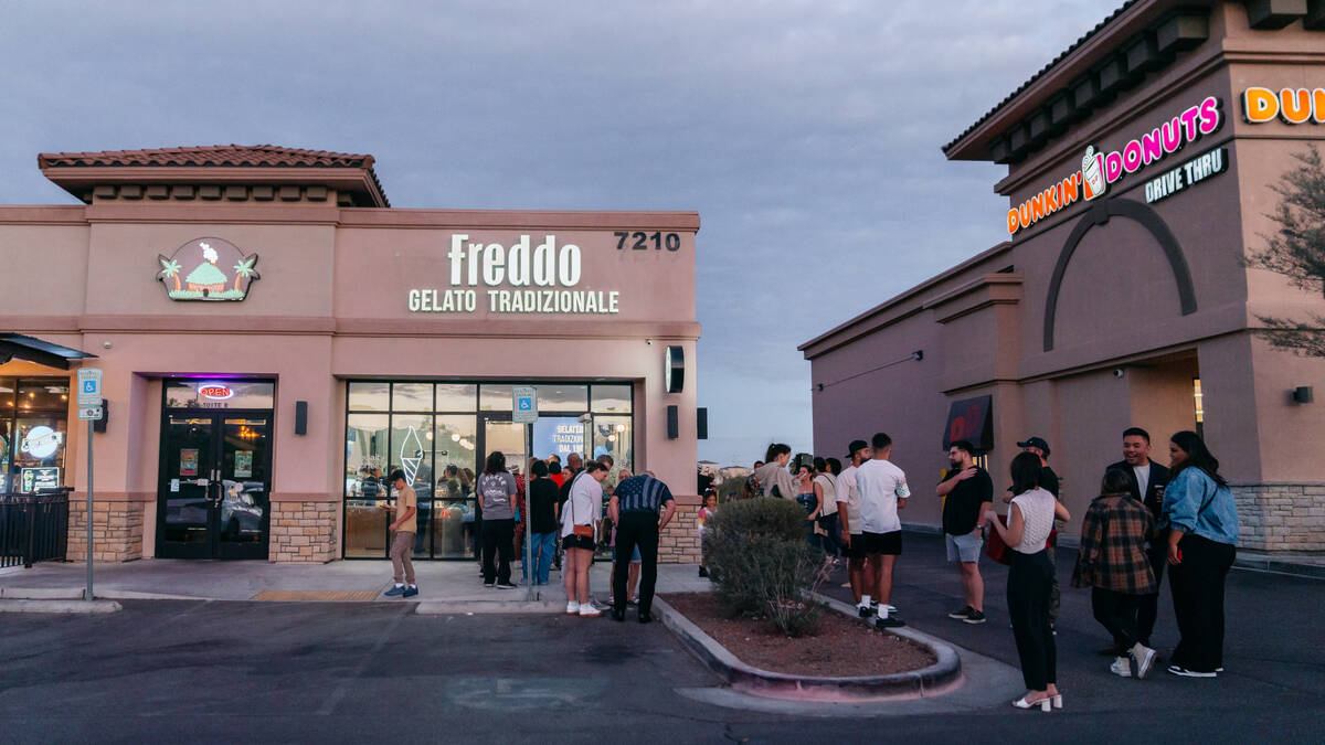 The exterior of Freddo Gelato Tradizionale in southwest Las Vegas. The famed Argentinean gelato ...