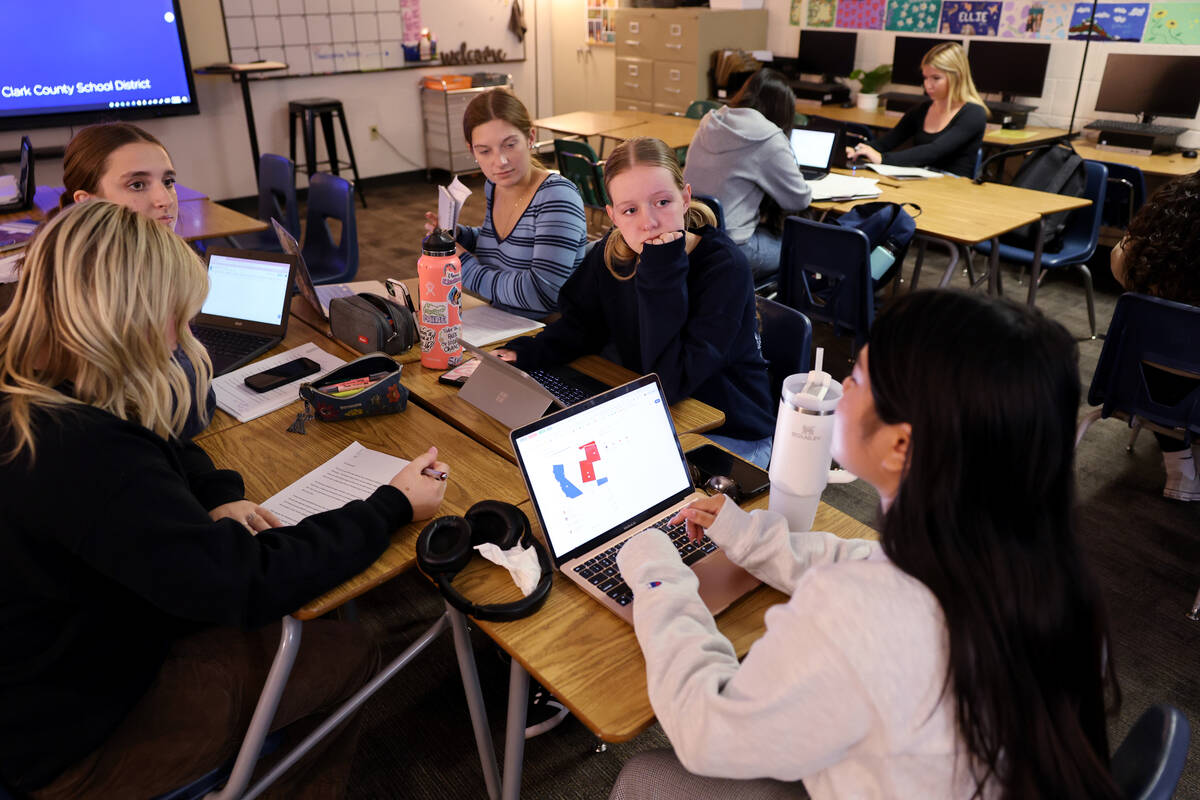 The InvestiGator Co-Editor-in-Chief Kinsley Priebe, from left, Madison Rose, Paige Brown, Arts ...