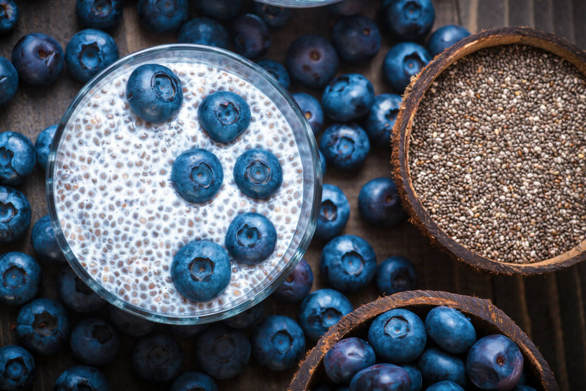 Chia seeds contain fiber and protein, and both keep you feeling satiated and full. While fiber ...