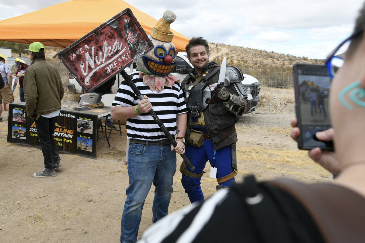 Robert Mahr from Missouri, left, poses for a photo with Zach Finfrock during the Fallout Fan Ce ...