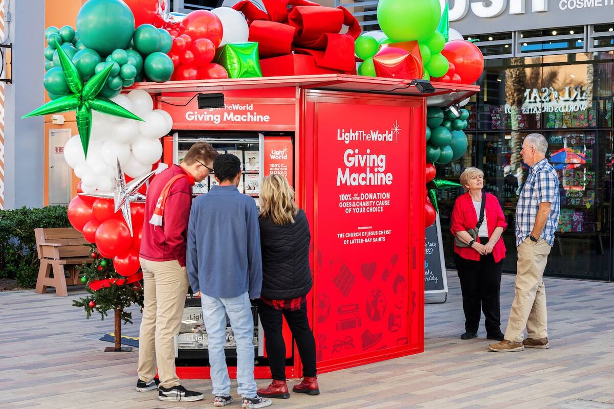 The Giving Machine has returned to Downtown Summerlin for the season, giving visitors an opport ...