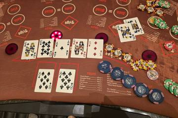 Donald C. hit a mega progressive jackpot Wednesday, Nov. 13, 2024, on Ultimate Texas Hold'em, g ...