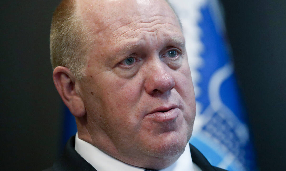 FILE - U.S. Immigration and Customs Enforcement acting director Thomas Homan speaks during an i ...