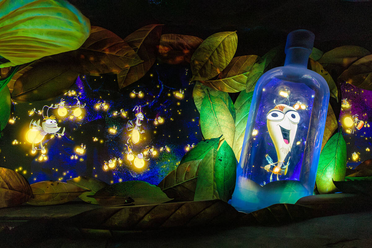 Fireflies are seen throughout Tiana's Bayou Adventure, often lighting up the forest.  (S ...