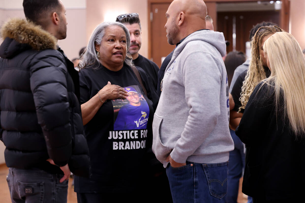 Relatives and friends of Brandon Durham, who was killed by police after reporting a break-in, i ...