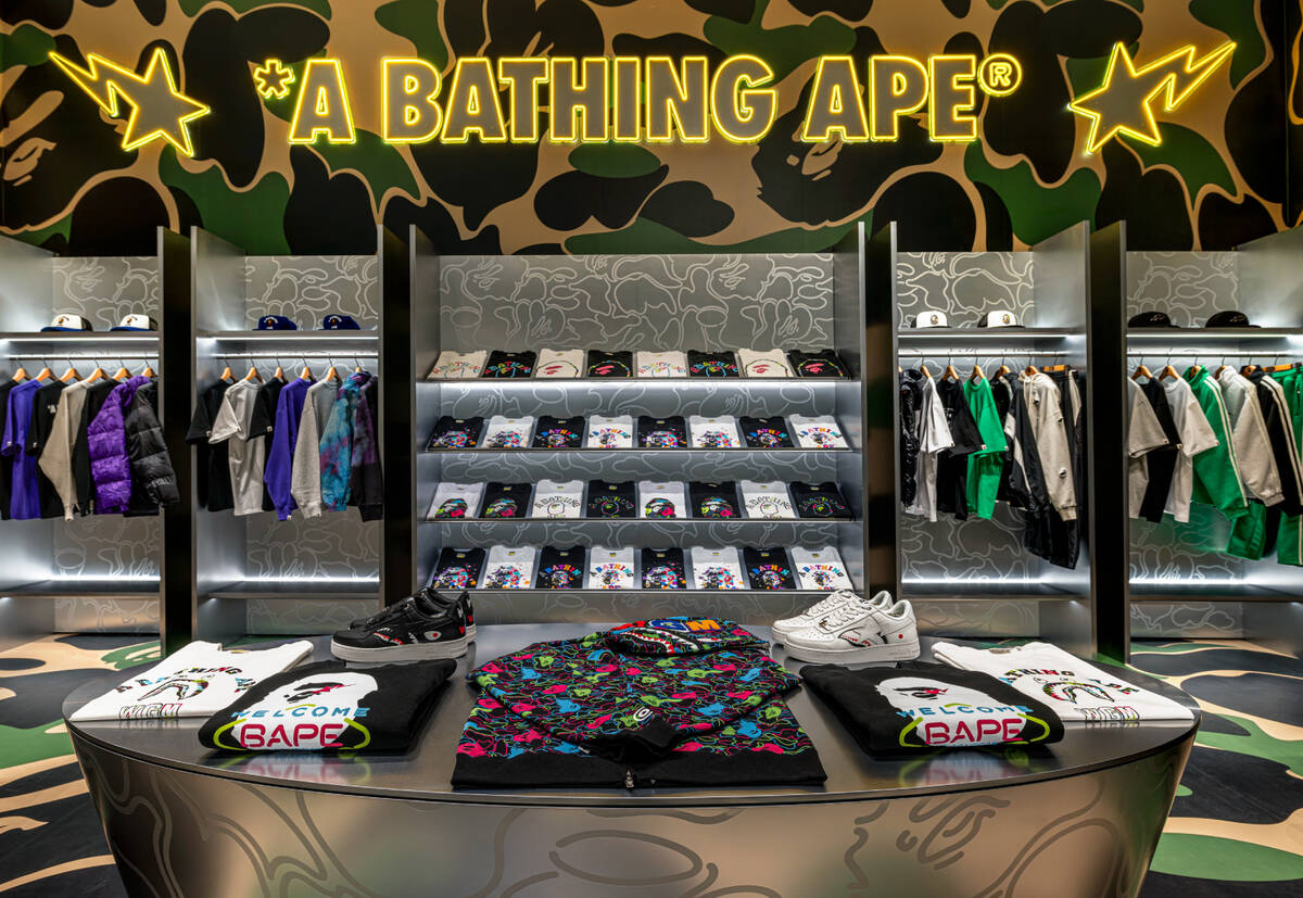 Inside the Bape Las Vegas storefront in the Wynn Plaza. (Courtesy Bape)