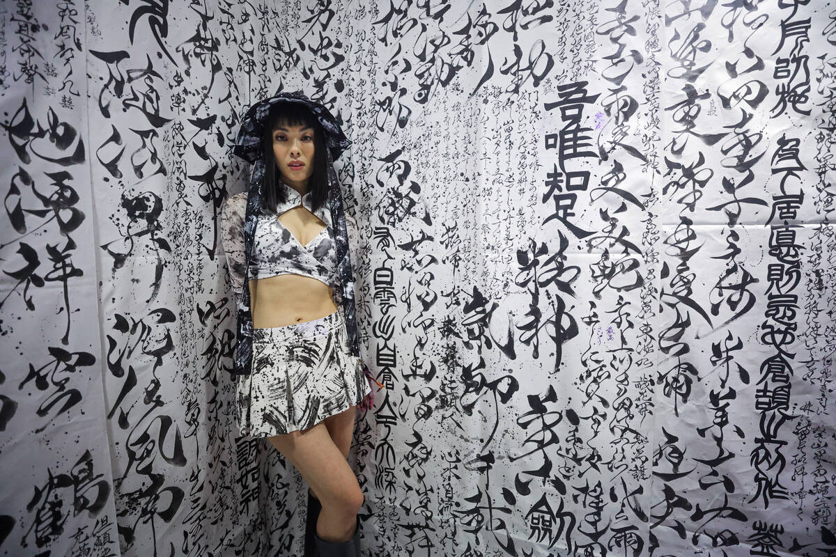 Masumi Yamada poses for a portrait inside her art booth during ComplexCon at the Las Vegas Conv ...