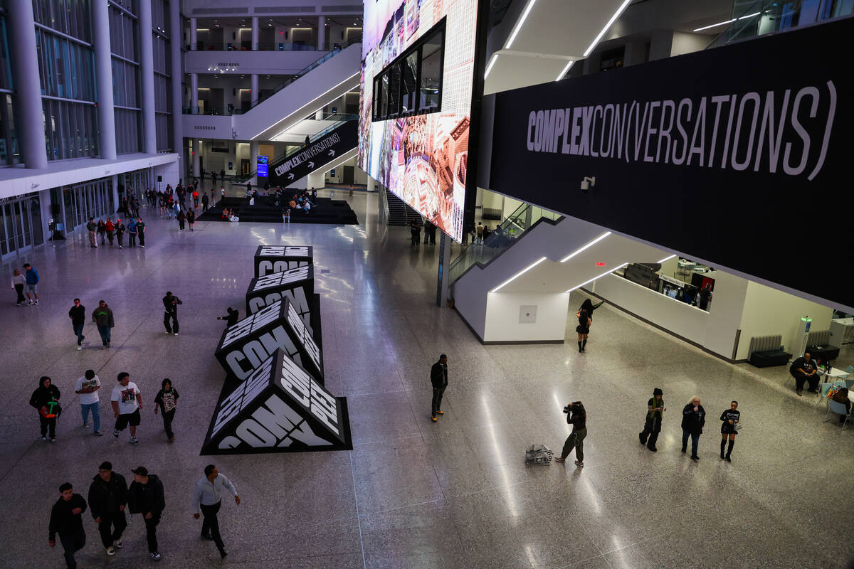 Attendees walk through ComplexCon at the Las Vegas Convention Center on Saturday, Nov. 16, 2024 ...