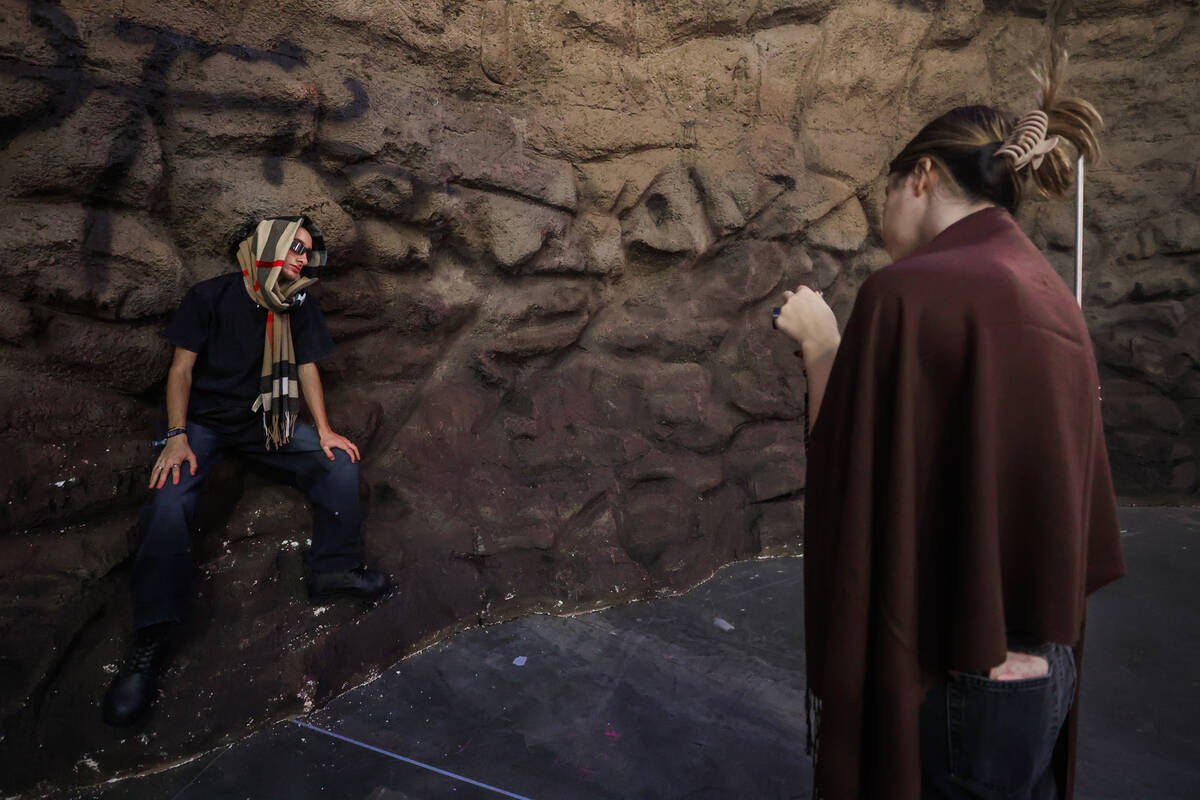 Attendees take pictures inside of a Cactus Jack art instillation during ComplexCon at the Las V ...