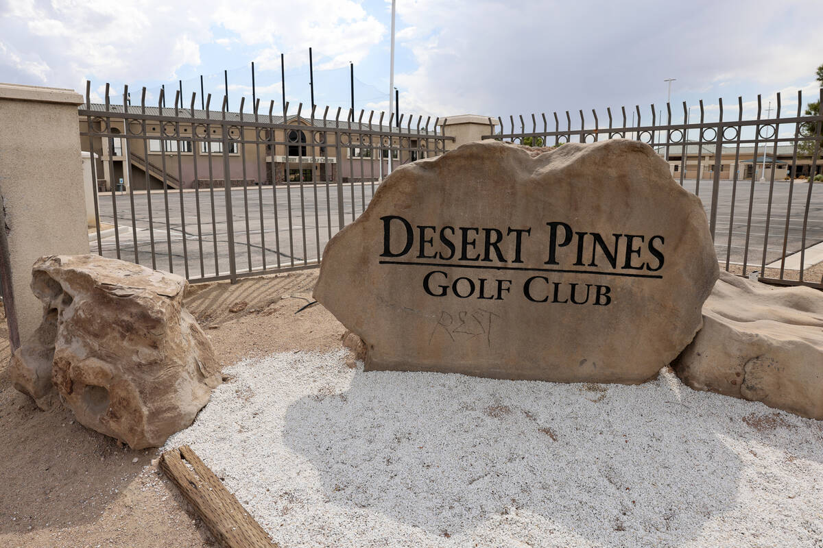 Desert Pines Golf Club at Bonanza and Pecos roads in Las Vegas, Thursday, Aug. 18, 2022. (K.M. ...