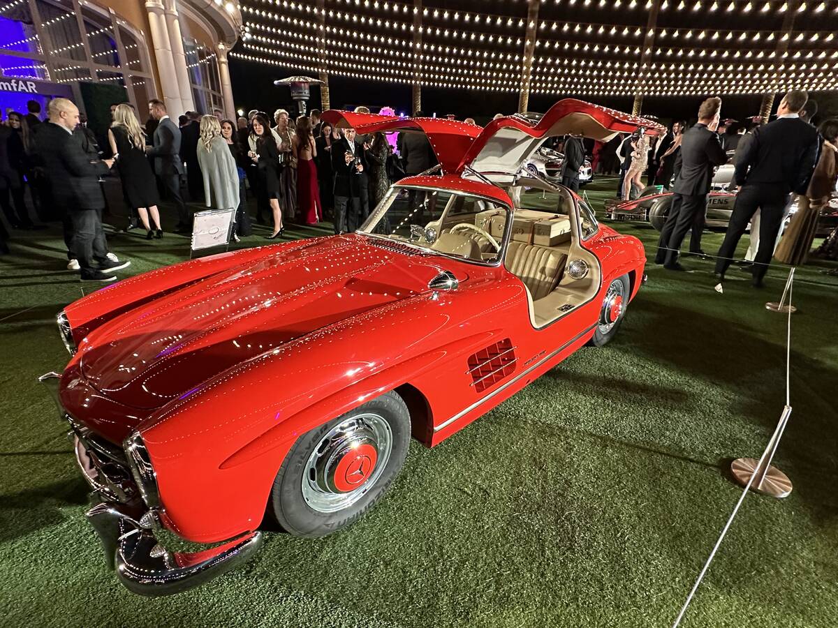 The Last Gullwing, a 1957 Mercedes-Benz 300 SL, went for more than $2 million at the amfAR, The ...