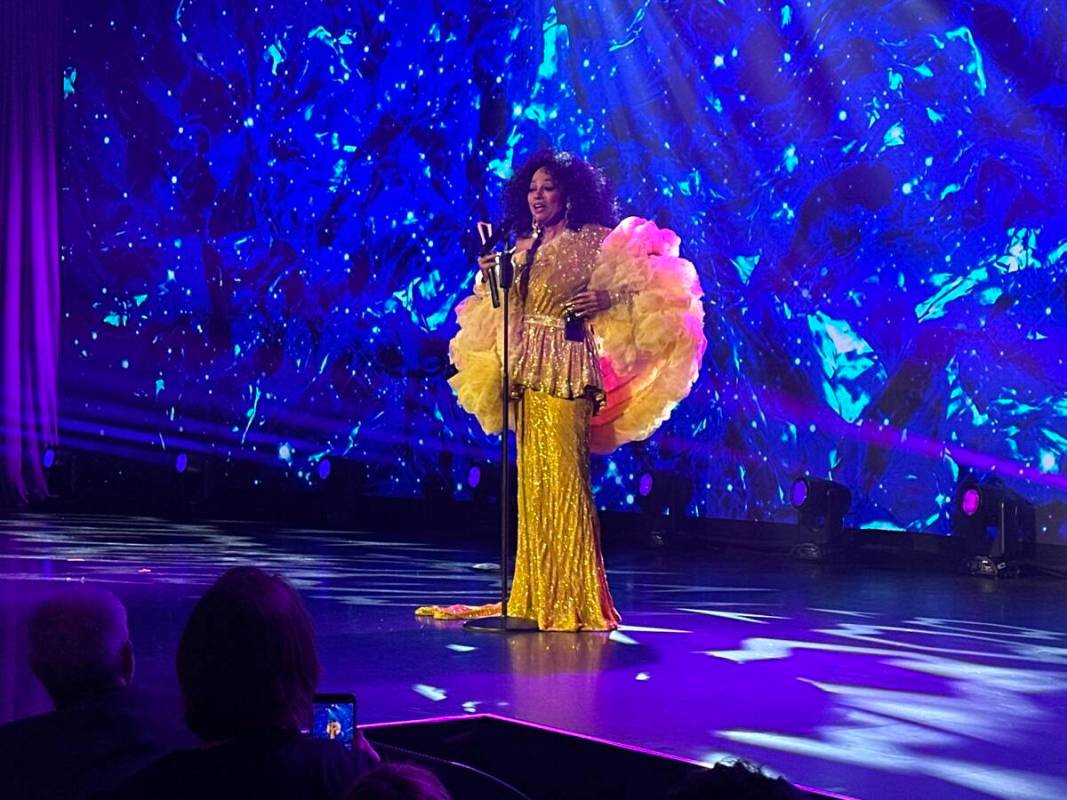 Diana Ross is shown at the amfAR, The Foundation for AIDS gala at Pavilion at Wynn Las Vegas on ...