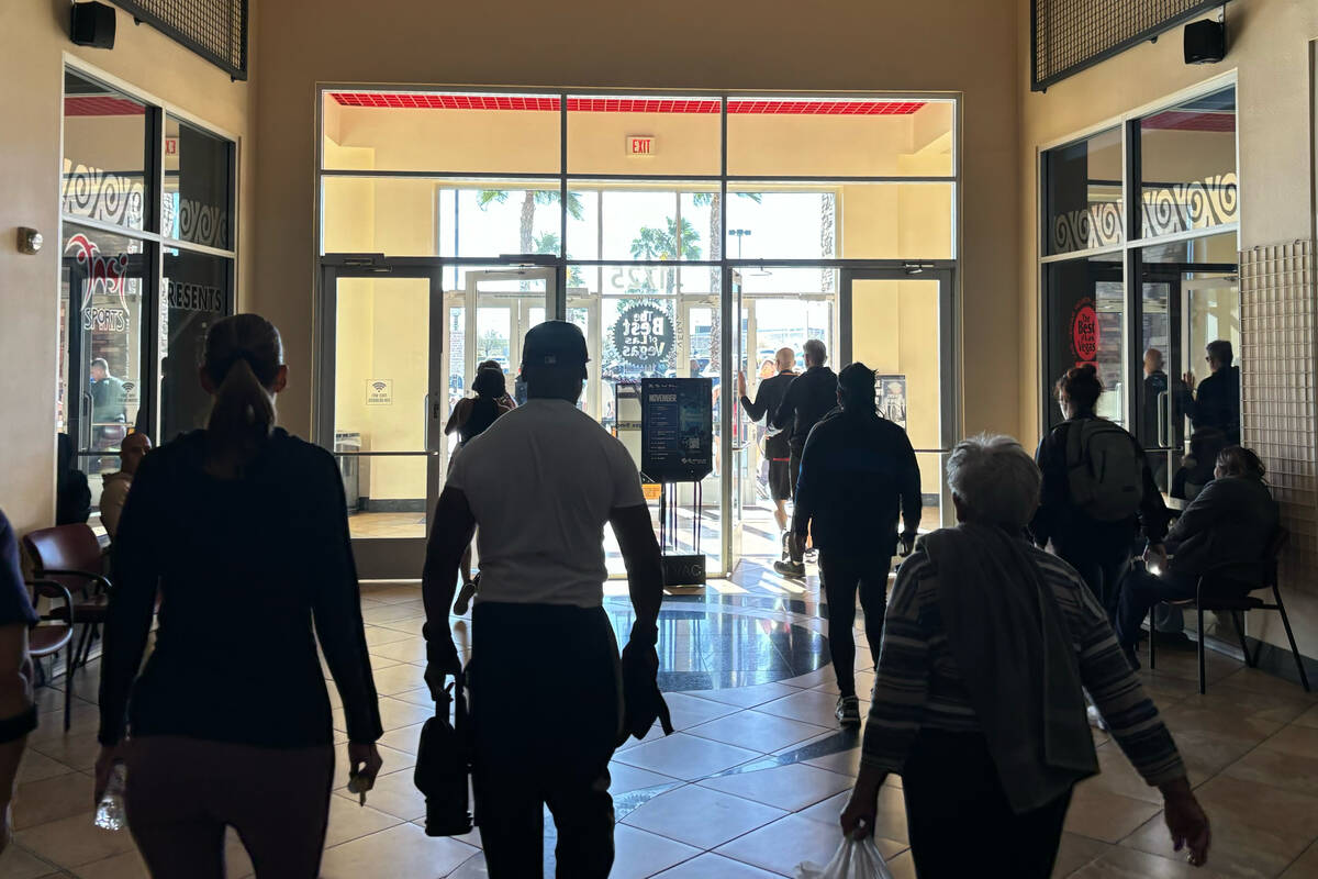 Las Vegas Athletic Club members were evacuated after a power outage in the northwest Las Vegas ...