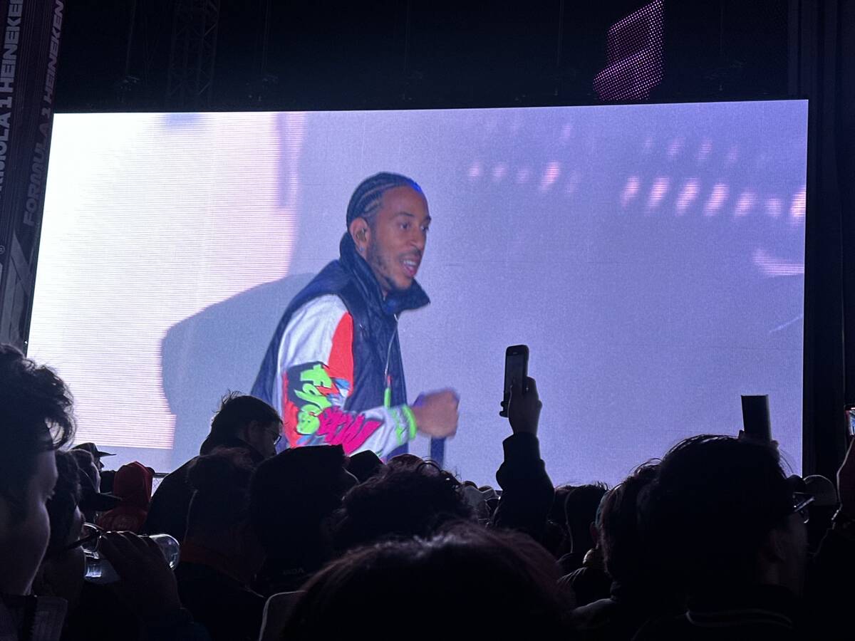 Ludacris is shown at T-Mobile Zone at Sphere during F1 Las Vegas Grand Prix on Saturday, Nov. 2 ...