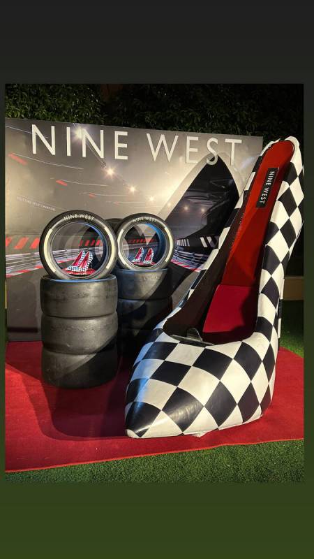 The Nine West photo installation is shown at XS Nightclub at Wynn Las Vegas on Saturday, Nov. 2 ...