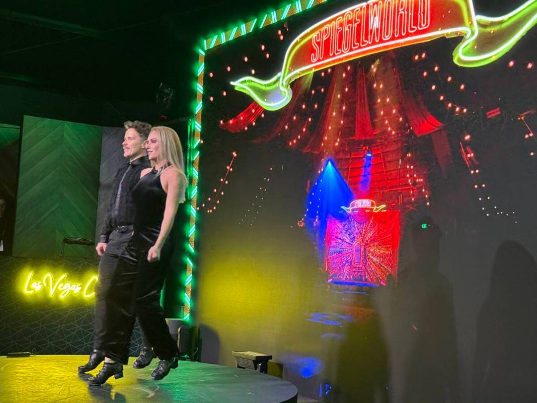 Spiegelworld's Irish tap act Pete & Suzanne are shown at Mercedes Las Vegas Club on Thursday, N ...