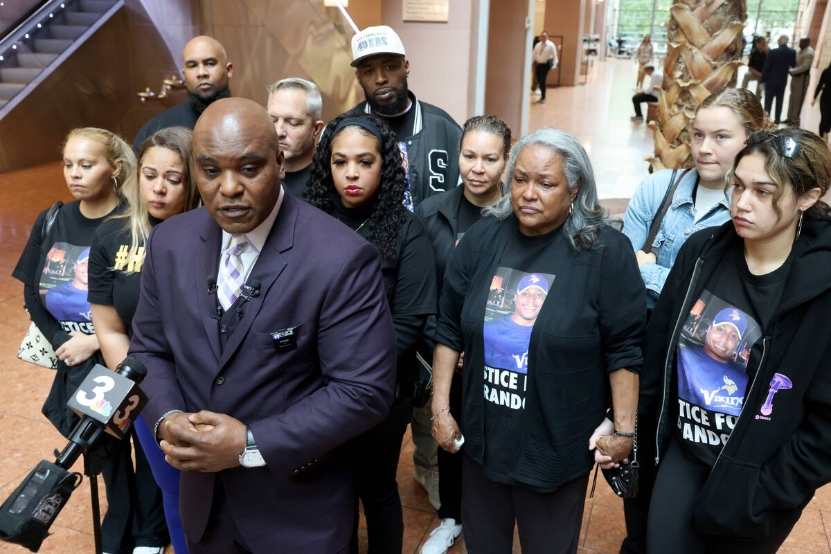 Relatives of Brandon Durham, who was shot and killed by police after reporting a home invasion, ...